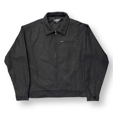 WOOL WORK JACKET - BLACK