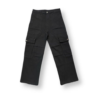 BULL DENIM CARGO PANT - BLACK