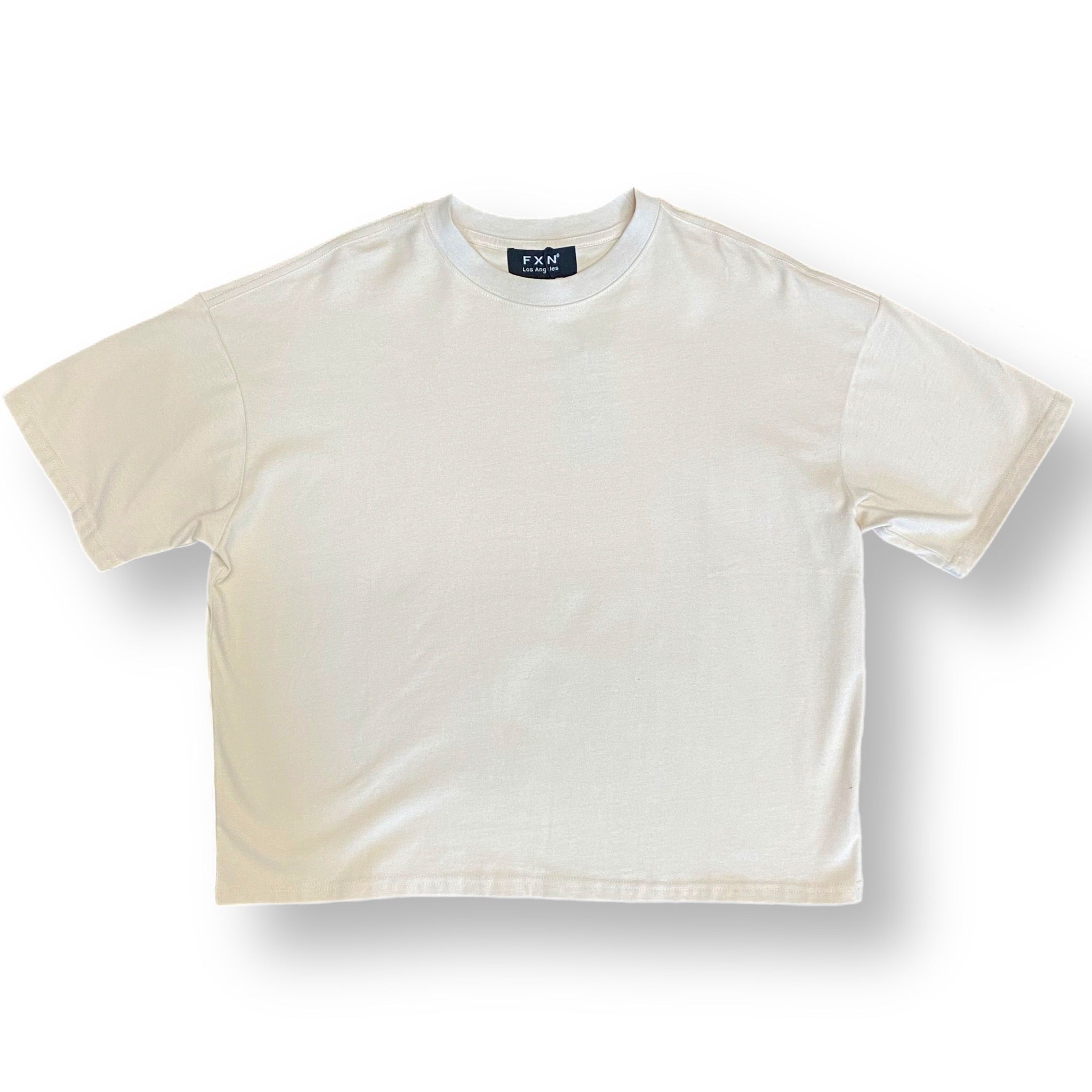 OVERSIZED CROP TEE - IVORY – FXN menswear