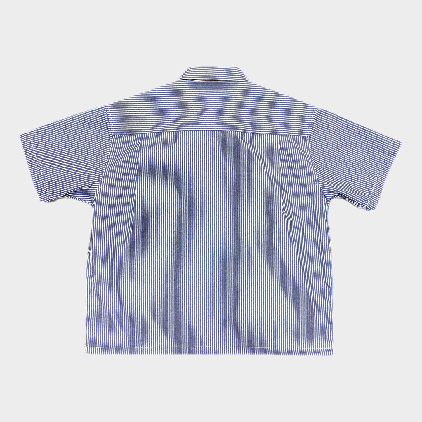 CROPPED HICKORY BUTTON UP - BLUE