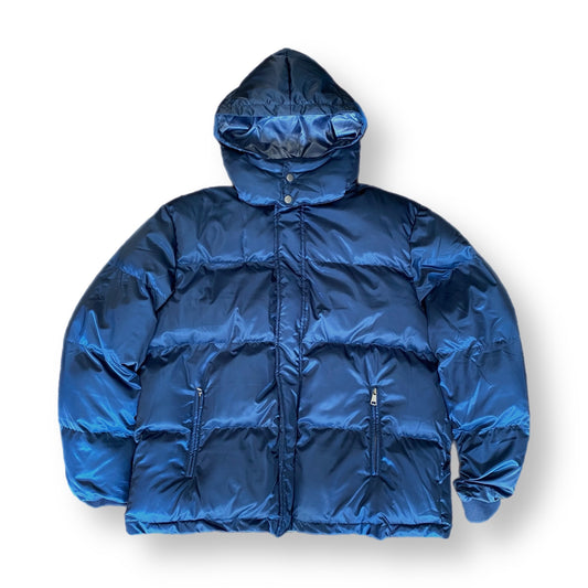 SATIN PUFF JACKET - BLUE