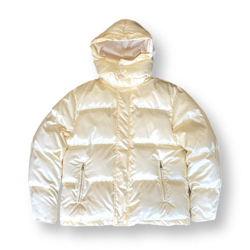 SATIN PUFF JACKET - IVORY