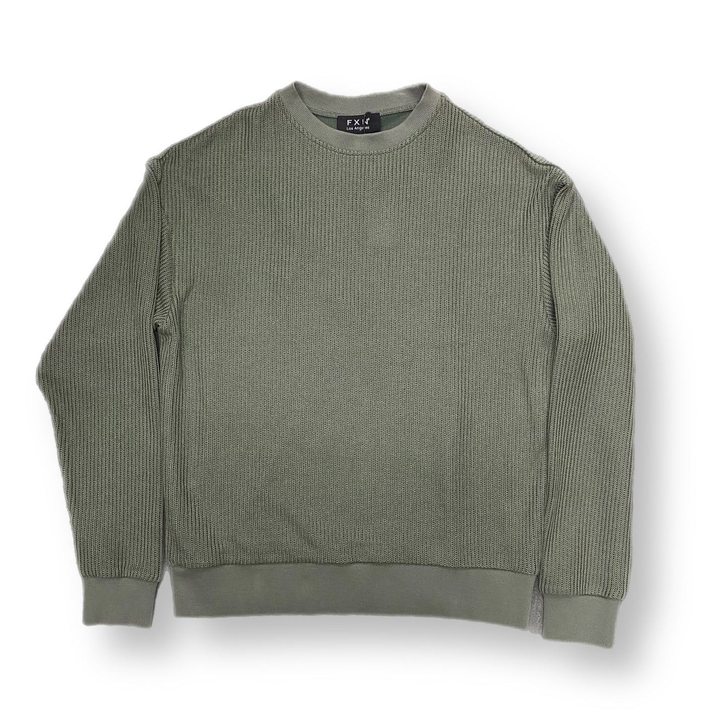 KNIT CREWNECK SET - OLIVE