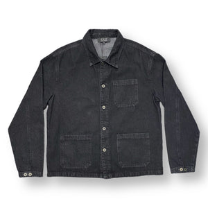 DENIM CHORE COAT - DENIM BLACK