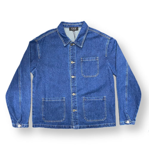 DENIM CHORE COAT - WASHED BLUE