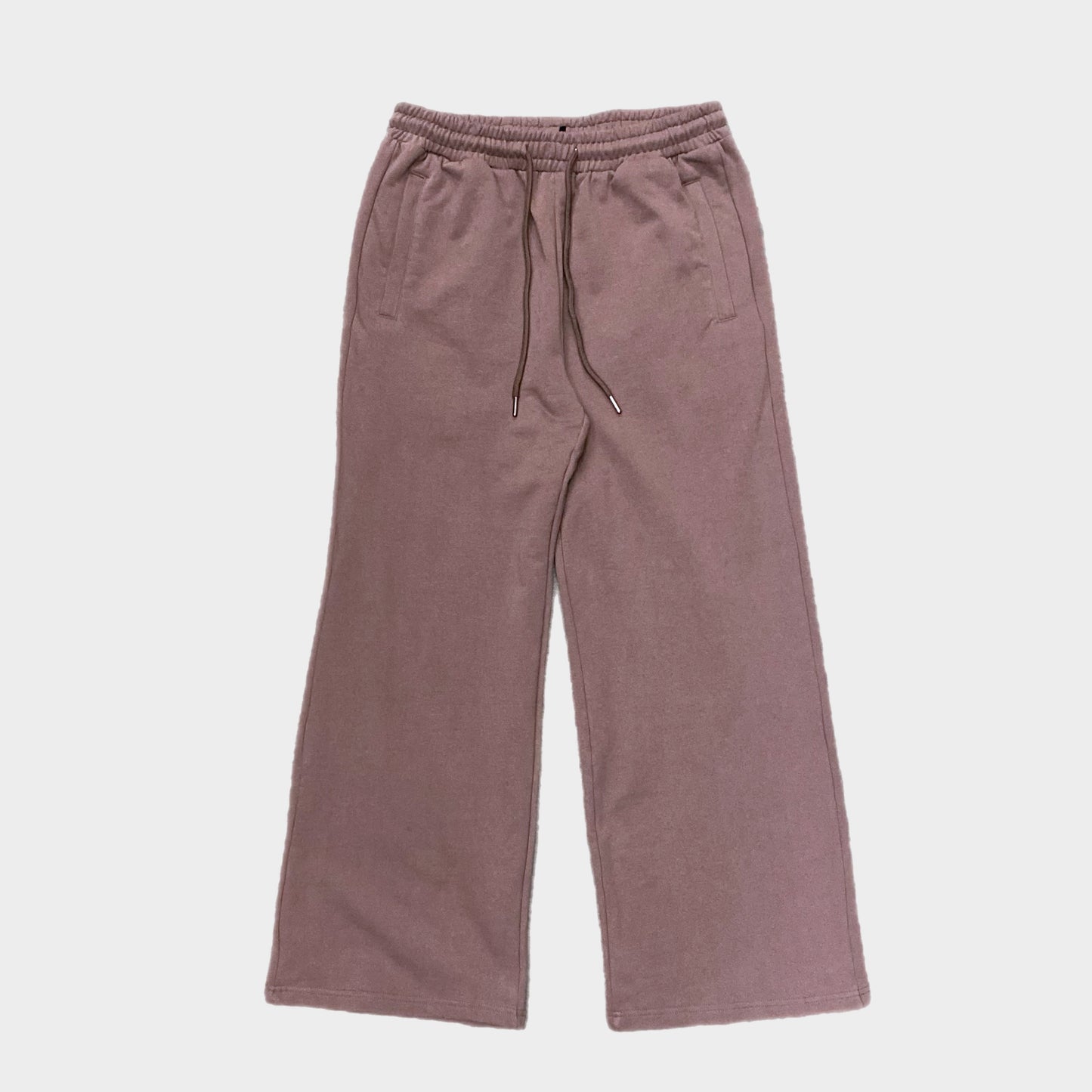 SUPER WIDE BAGGY SWEATPANT - BROWN (MATCHES METAL ZIP CROP HOODIE)