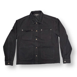 4 POCKET DENIM JACKET - BLACK