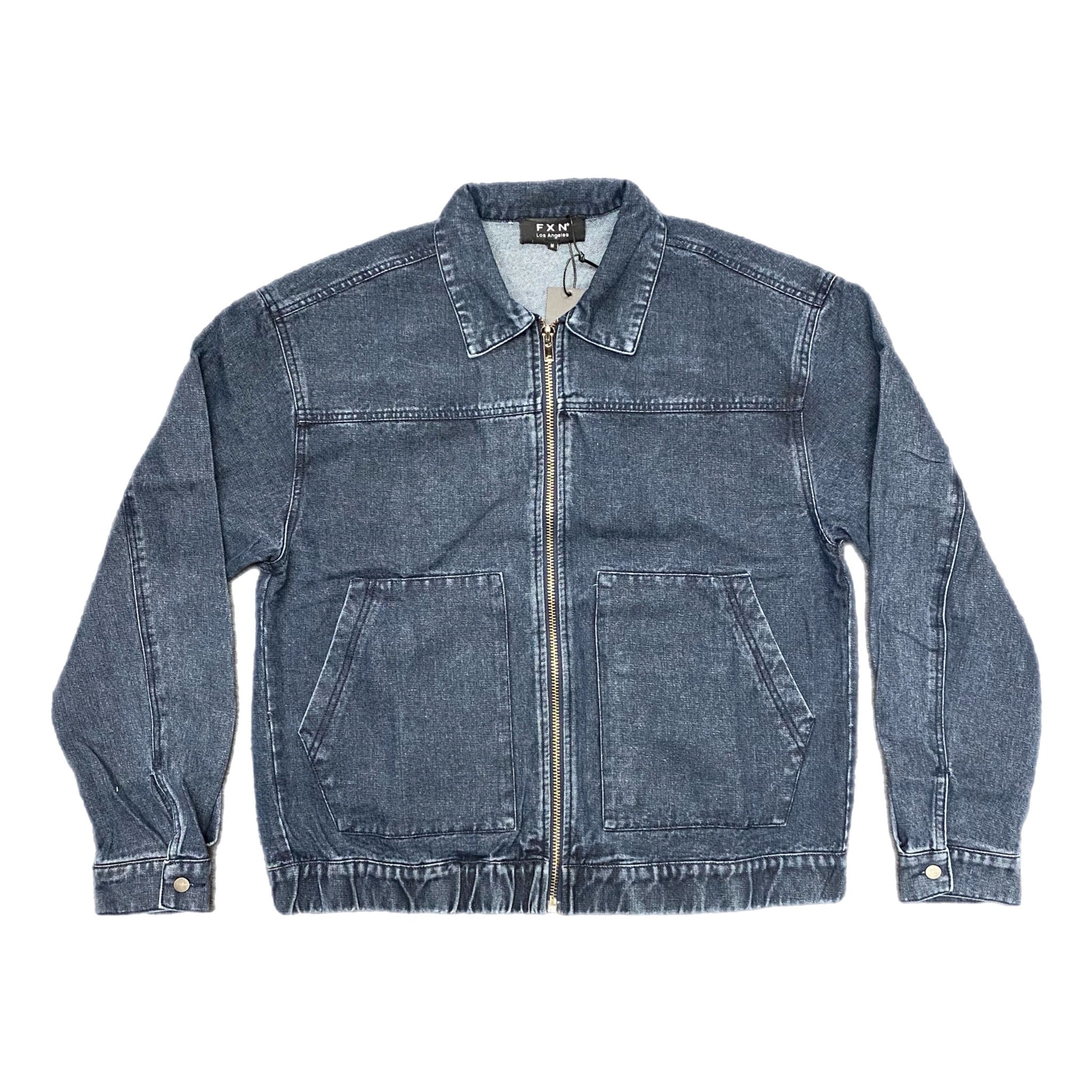 KANGAROO DENIM WORK JACKET - DARK DENIM – FXN menswear KANGAROO DENIM WORK JACKET - DARK DENIM – FXN menswear