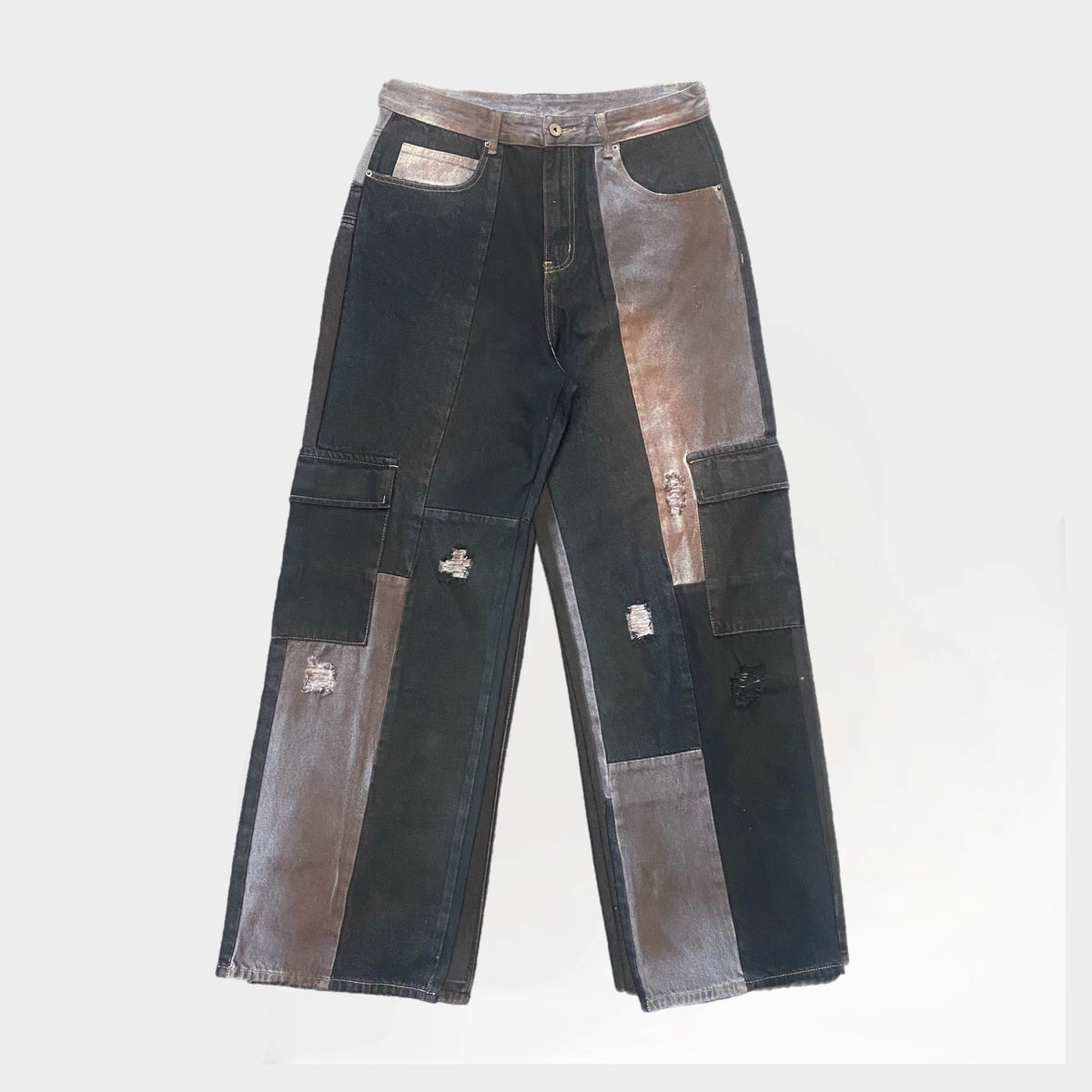 DIRTY PATCHWORK DENIM - BLACK – FXN menswear