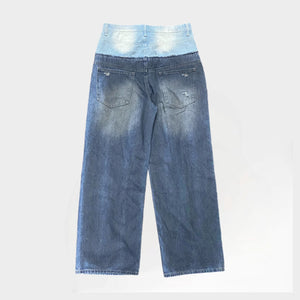 2 LAYER PANTS - DARK DENIM/LIGHT BLUE