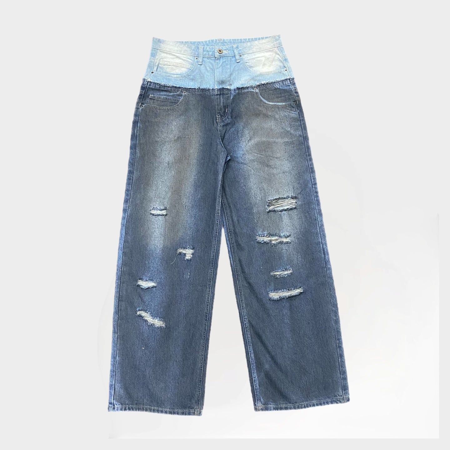 2 LAYER PANTS - DARK DENIM/LIGHT BLUE