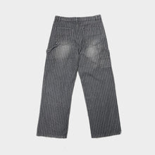 Load image into Gallery viewer, PINSTRIPE CARPENTER PANTS - DENIM BLACK