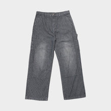 Load image into Gallery viewer, PINSTRIPE CARPENTER PANTS - DENIM BLACK