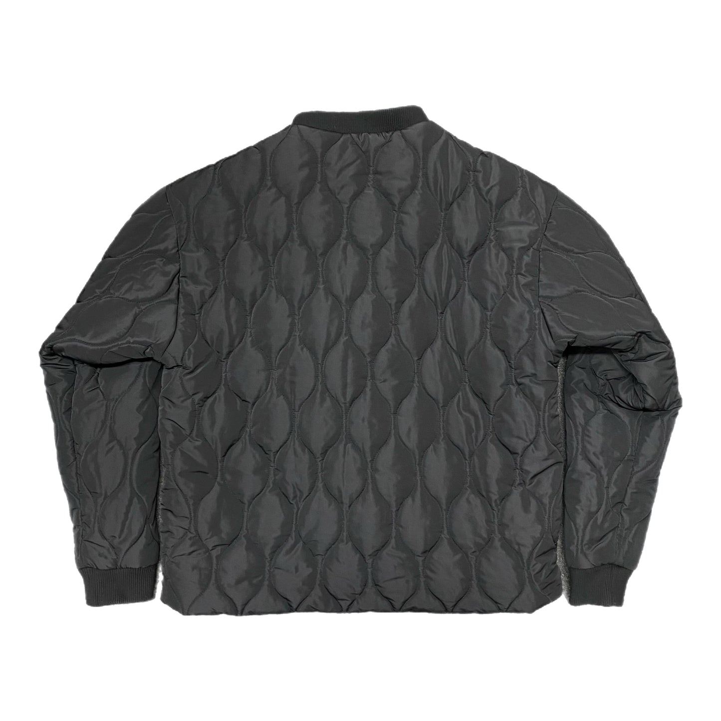 QUILTED SNAP JACKET - BLACK