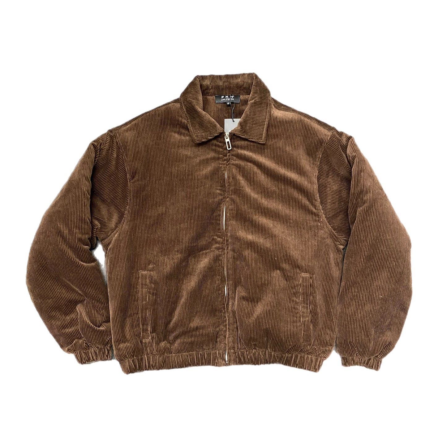CORDUROY ZIP JACKET - BROWN