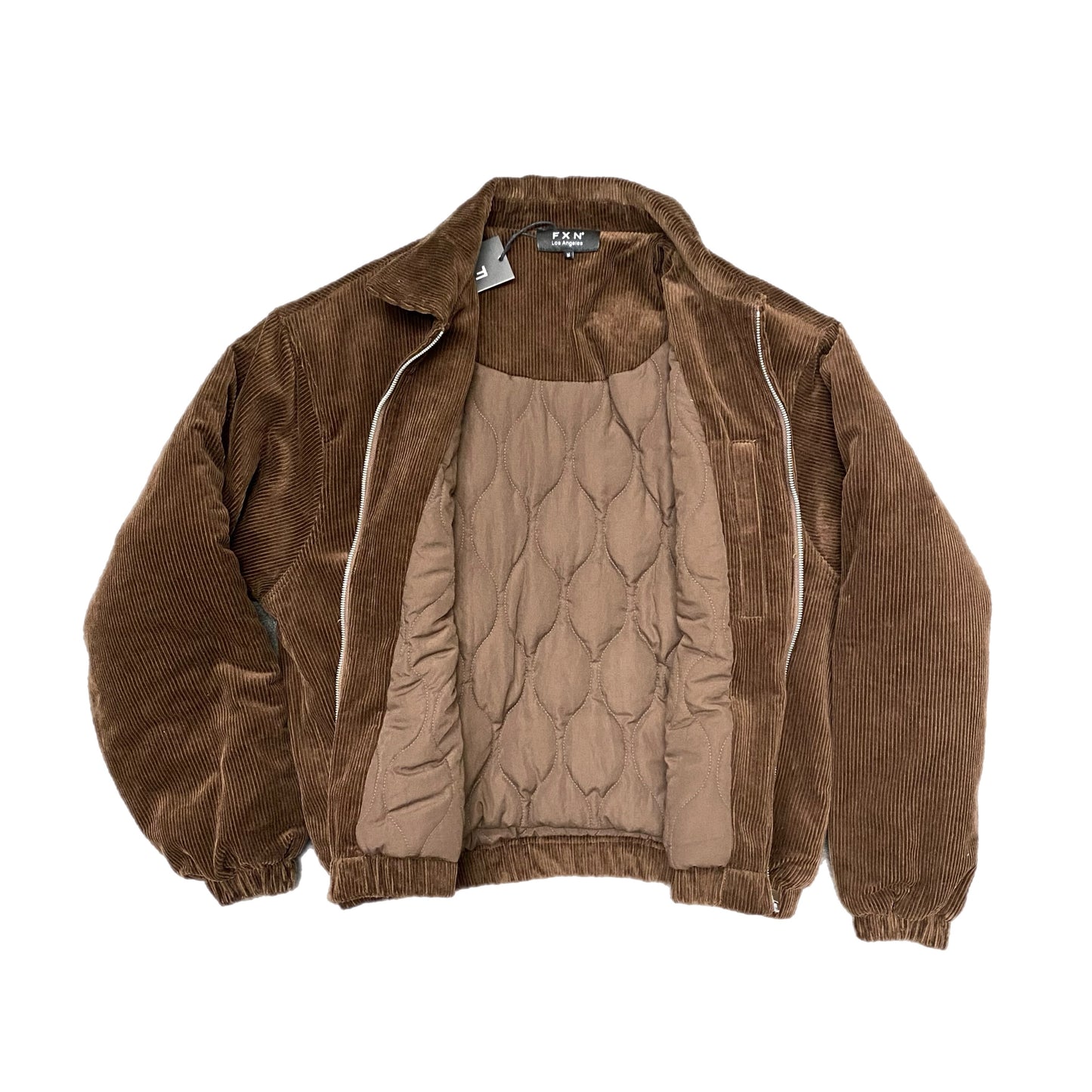 CORDUROY ZIP JACKET - BROWN