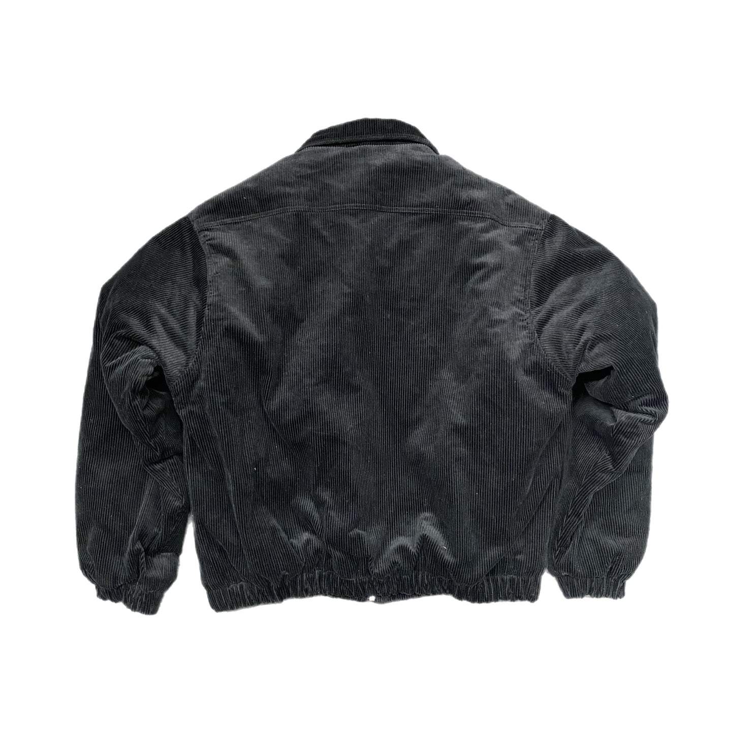 CORDUROY ZIP JACKET - BLACK