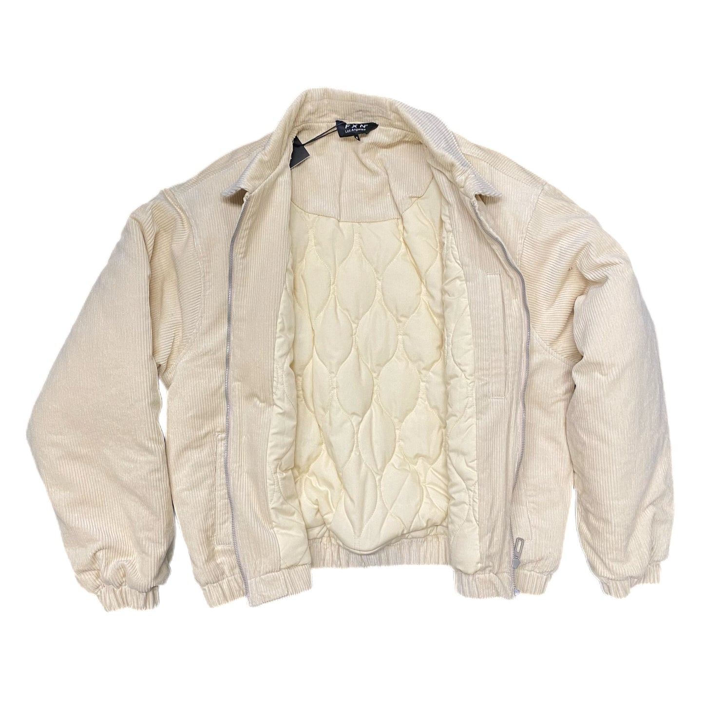 CORDUROY ZIP JACKET - BEIGE
