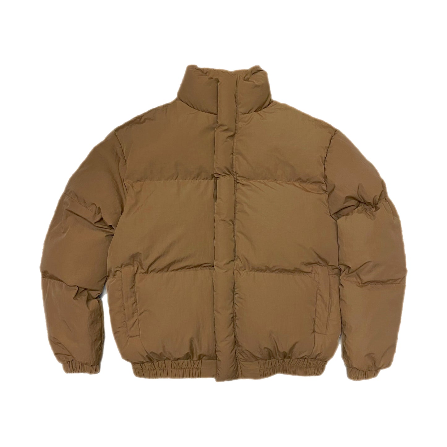 NYLON PUFFER JACKET - BROWN