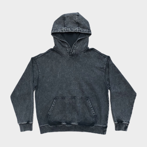 VINTAGE WASH HOODIE - BLACK