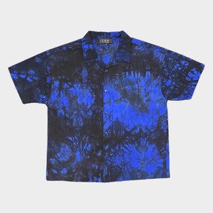 TIE DYE BOWLING SHIRT  - BLUE