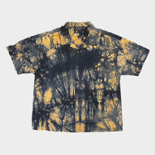 TIE DYE BOWLING SHIRT  - TAN