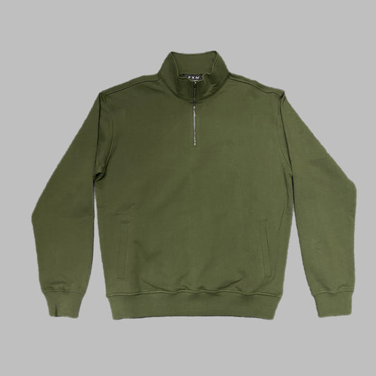 QUARTER ZIP - OLIVE