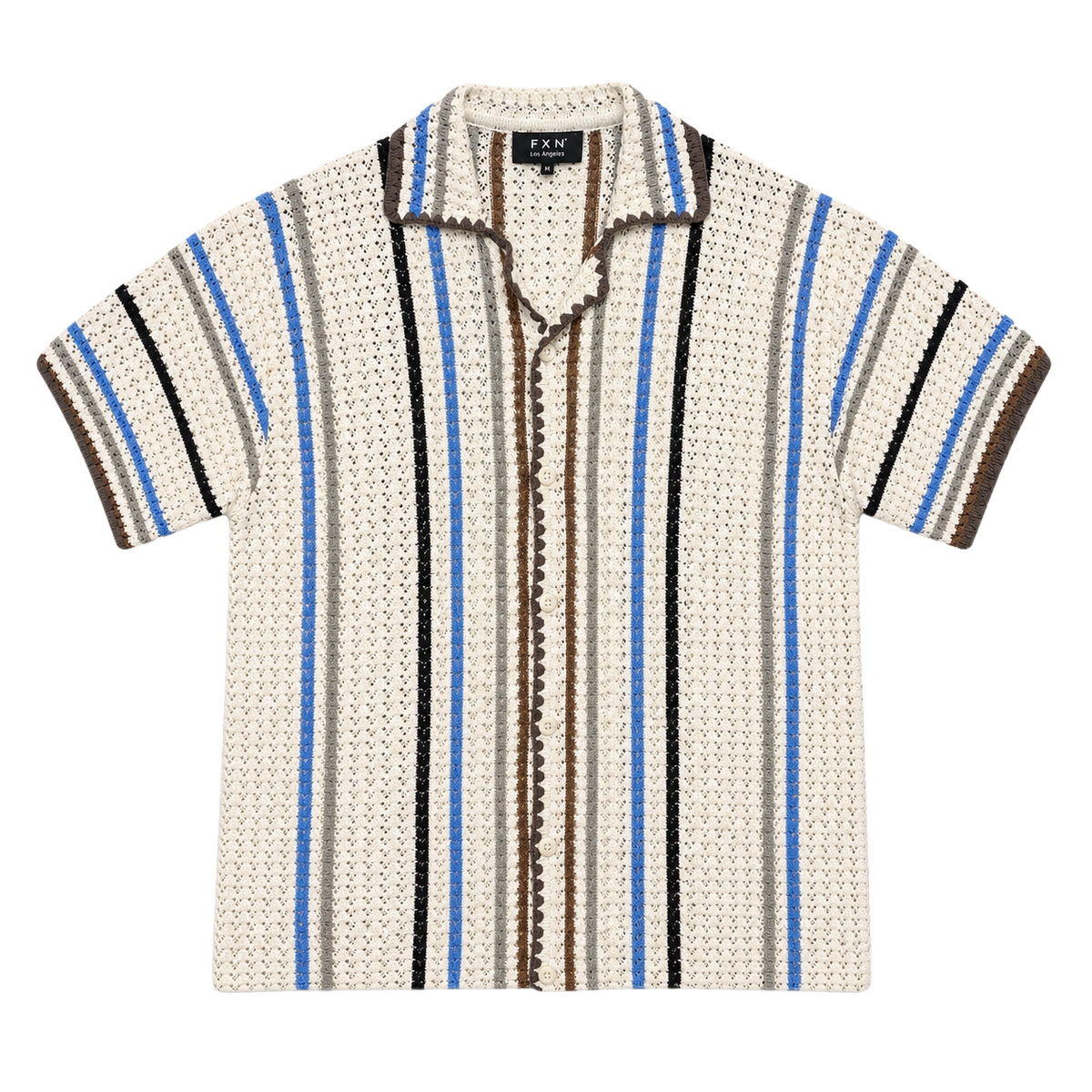 STRIPED CROCHET SHIRT