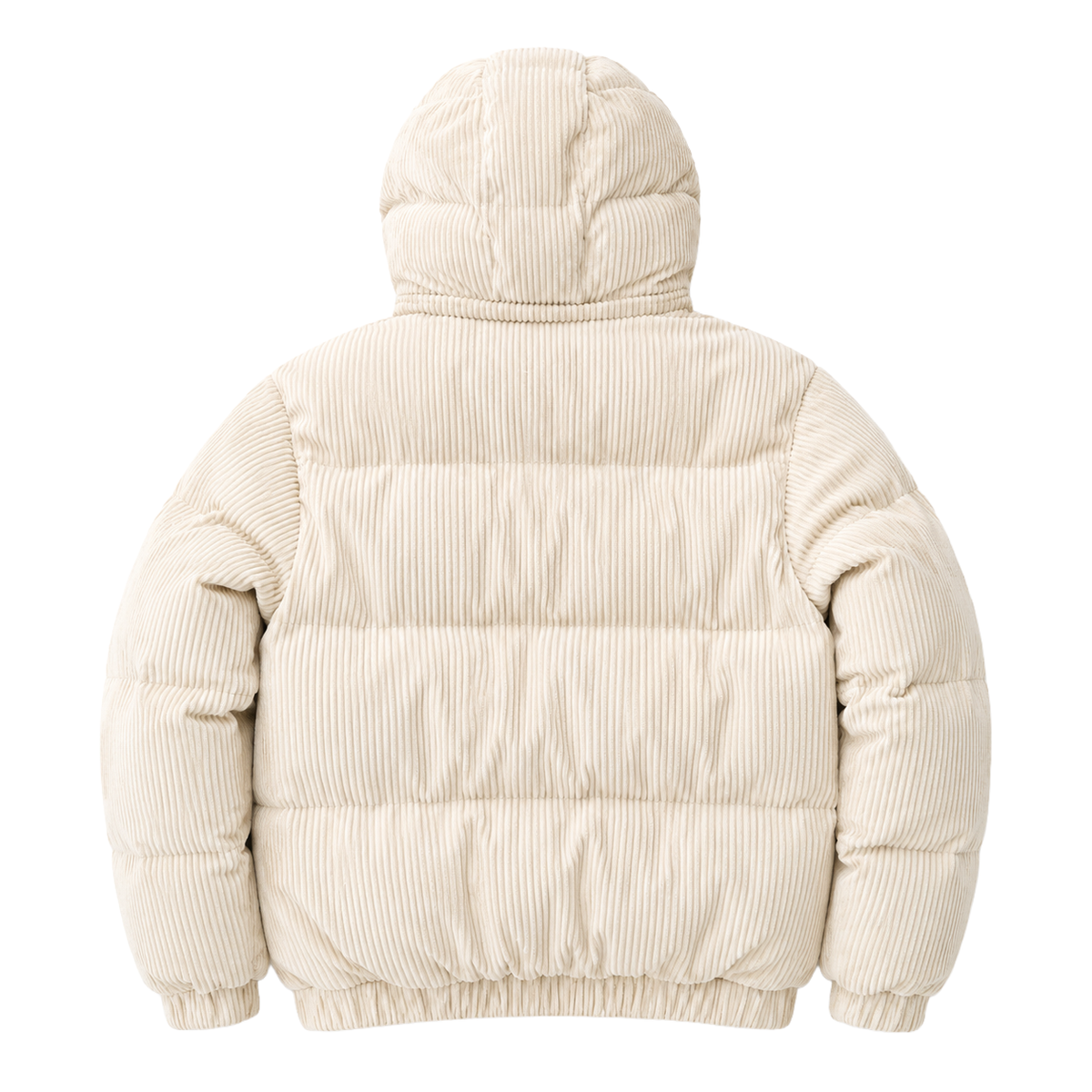 HOODED CORDUROY PUFF JACKET