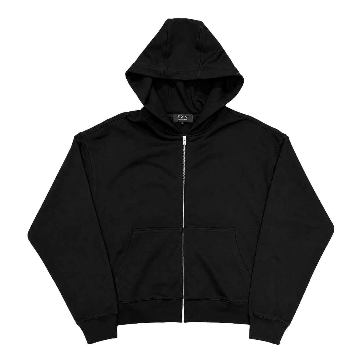 METAL ZIP CROP HOODIE