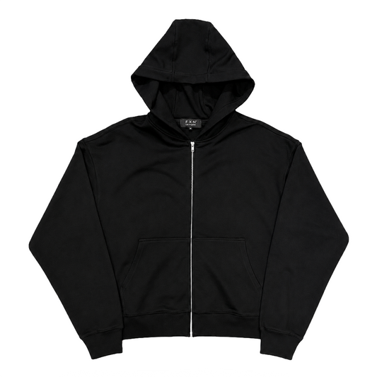METAL ZIP CROP HOODIE