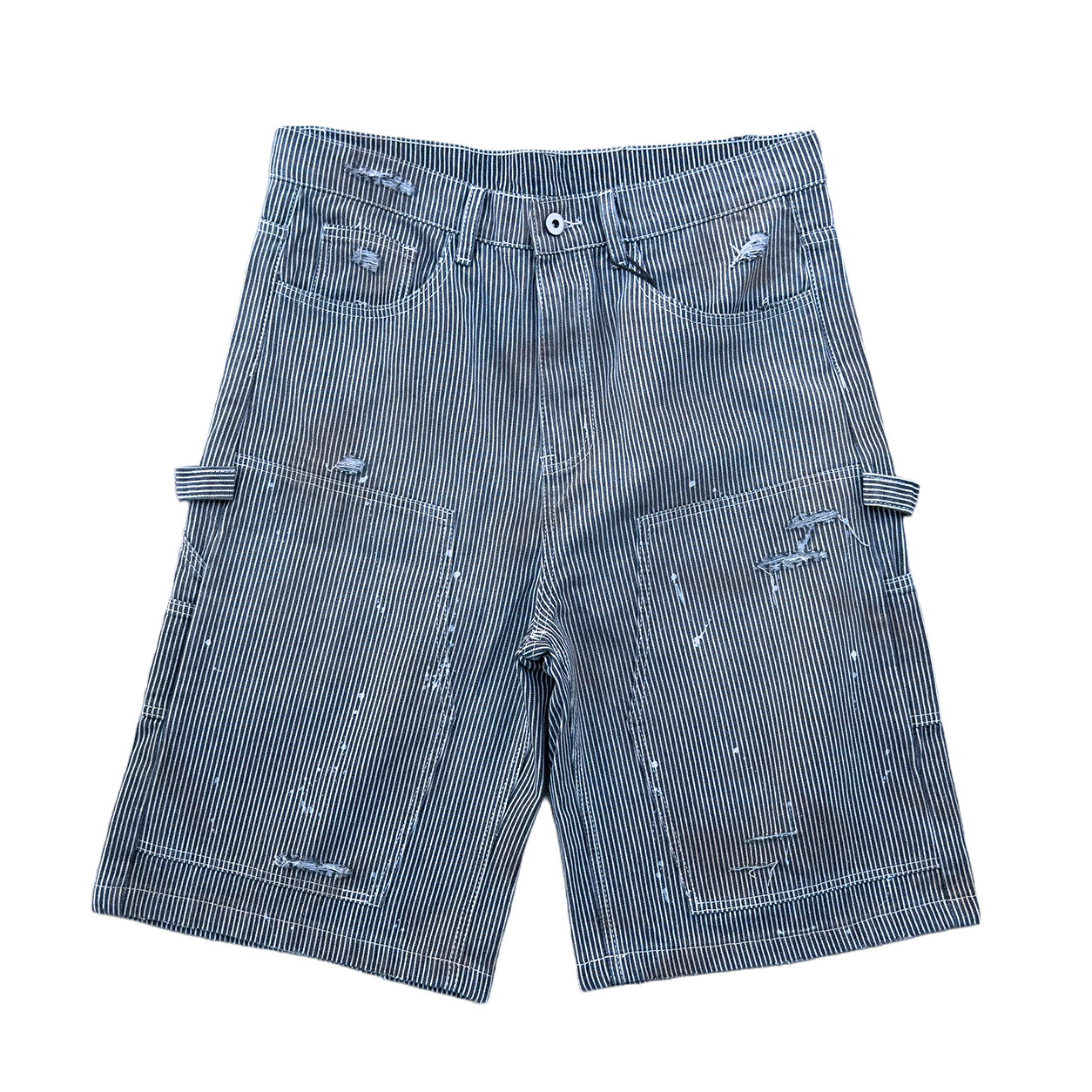 DIRTY WASHED HICKORY PINSTRIPE SHORTS