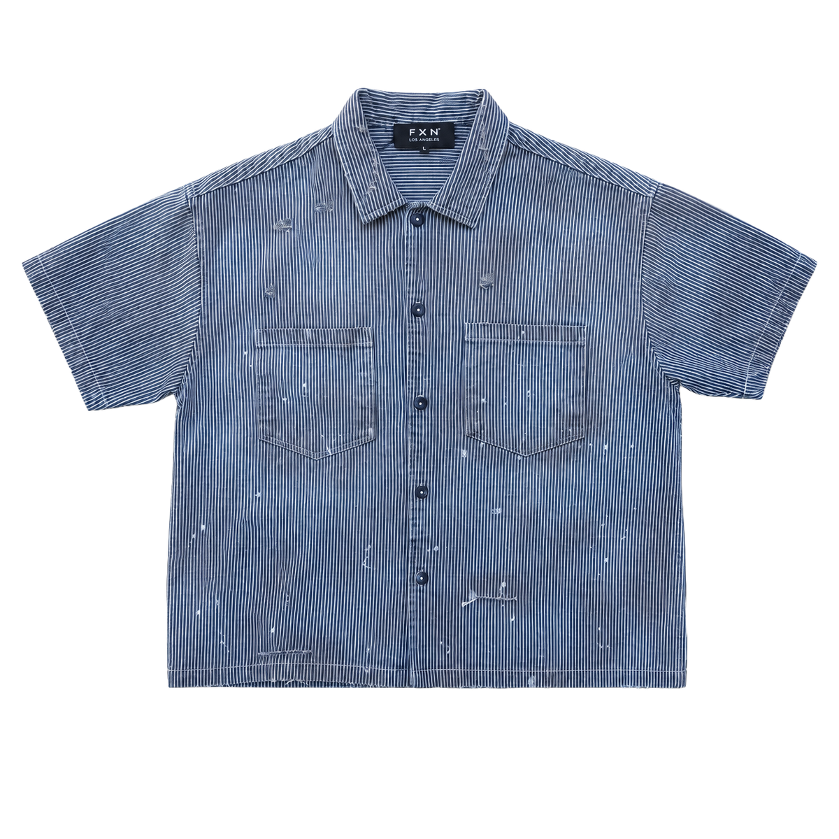 DIRTY WASHED HICKORY PINSTRIPE SHIRT