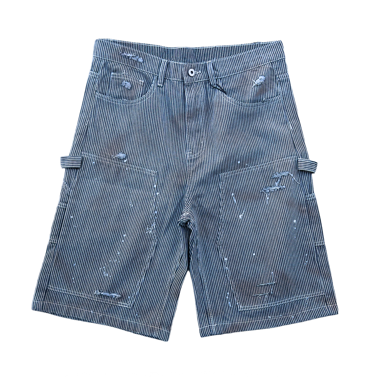 DIRTY WASHED HICKORY PINSTRIPE SHORTS