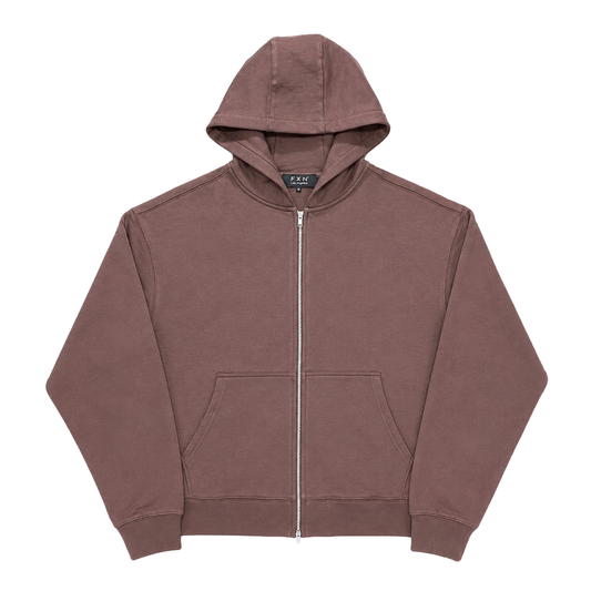 METAL ZIP CROP HOODIE
