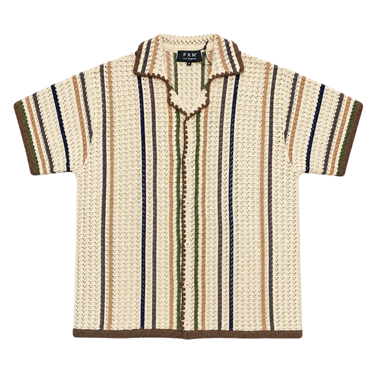 STRIPED CROCHET SHIRT