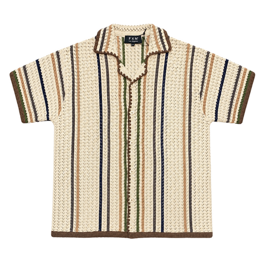 STRIPED CROCHET SHIRT