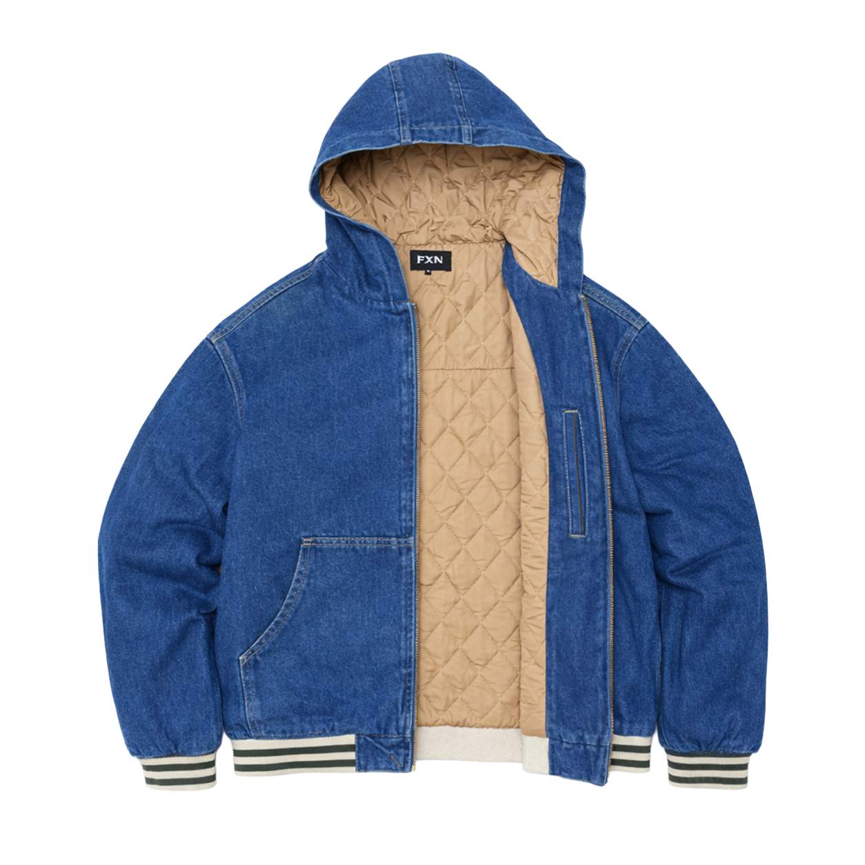 DIRTY DENIM QUILTED JACKET