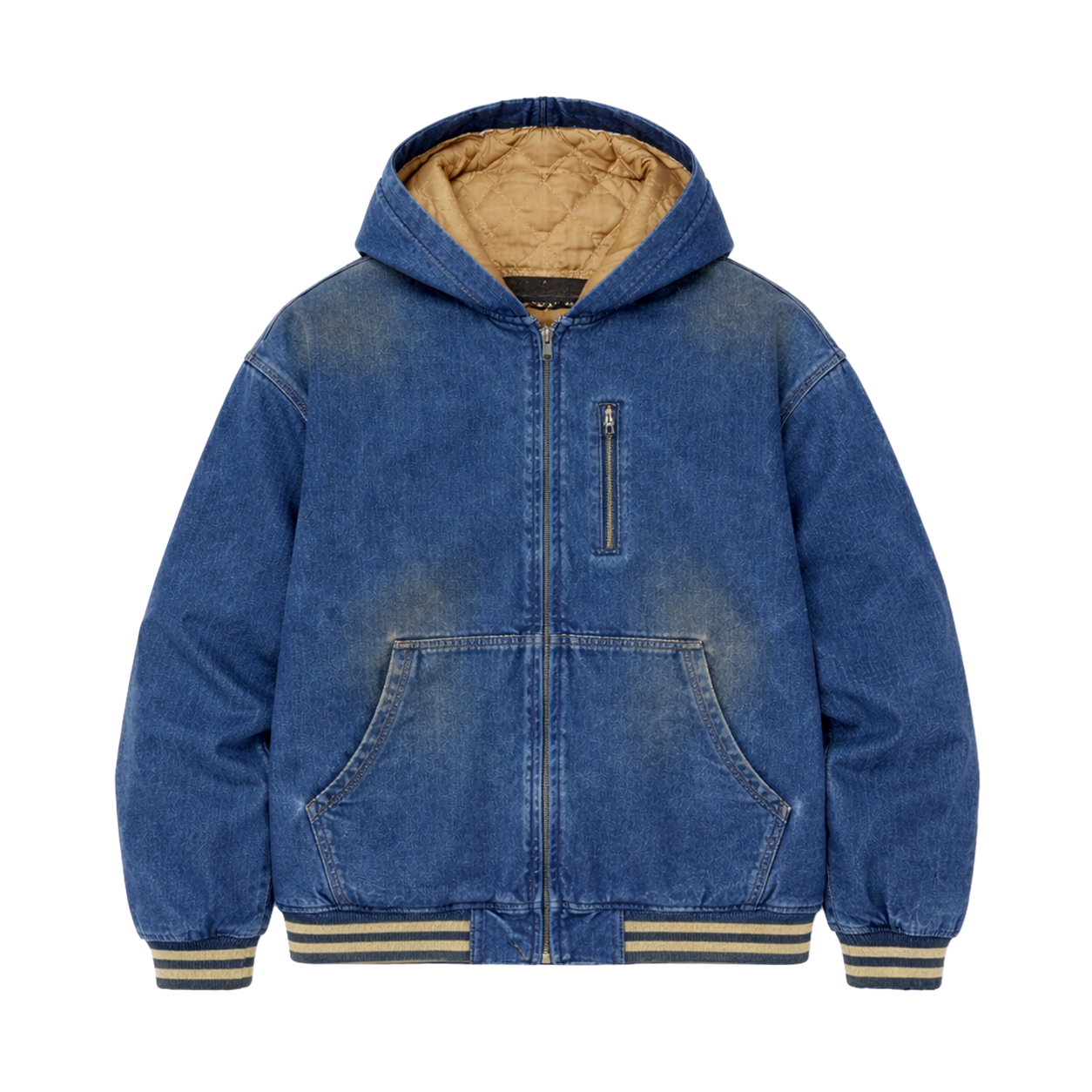 DIRTY DENIM QUILTED JACKET