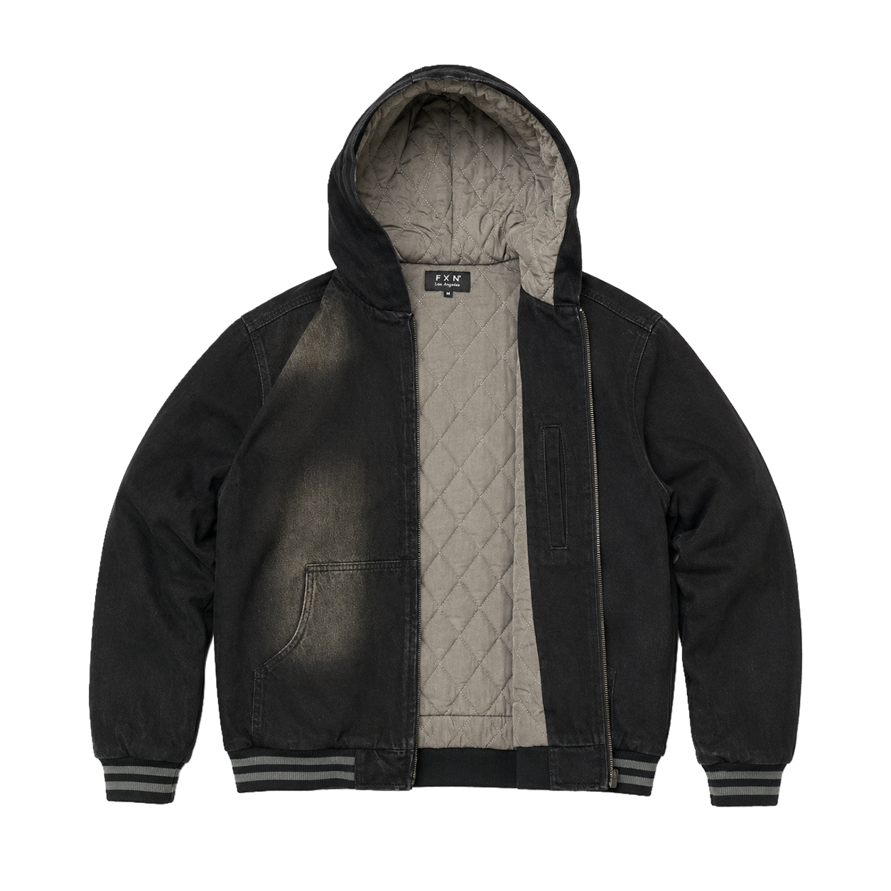 DIRTY DENIM QUILTED JACKET