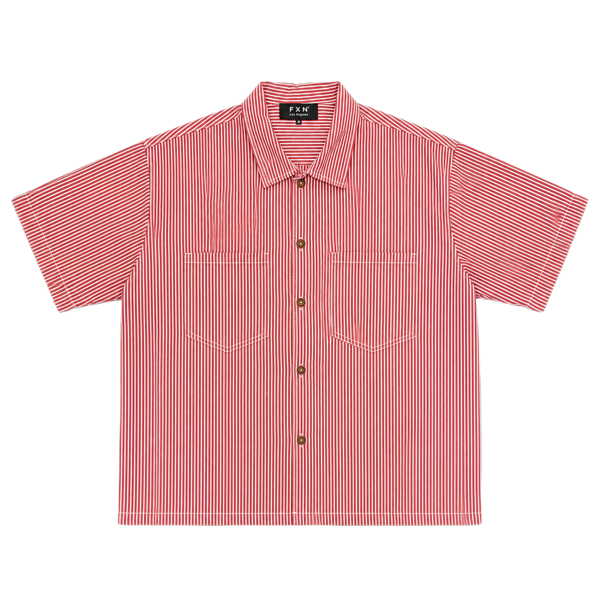 CROPPED HICKORY BUTTON UP