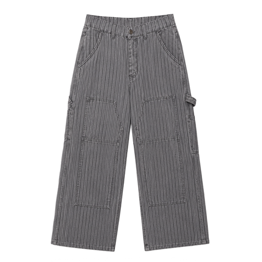 PINSTRIPE VINTAGE WORK PANT - CHARCOAL