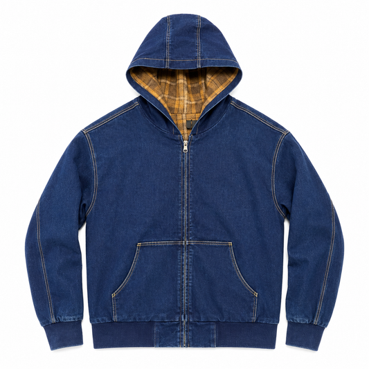VINTAGE DENIM HOODIE JACKET