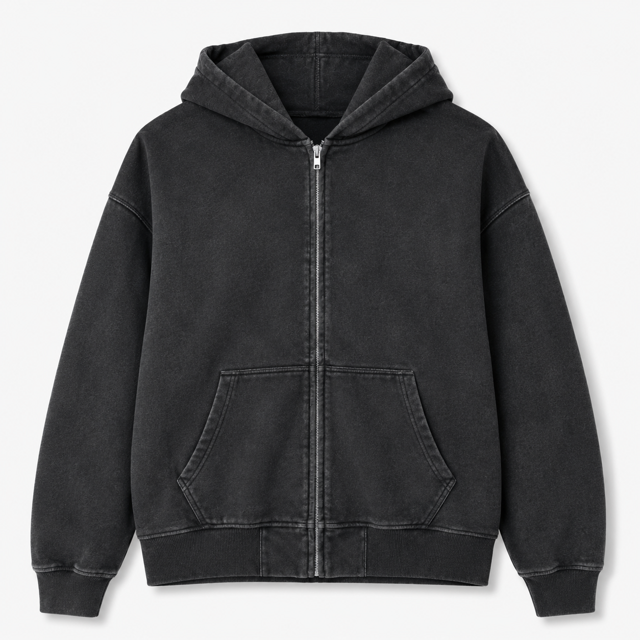 VINTAGE WASH ZIP HOODIE