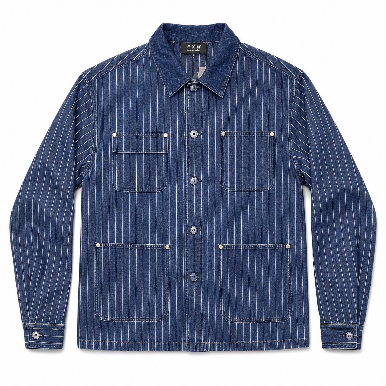 PINSTRIPE TWILL DENIM JACKET