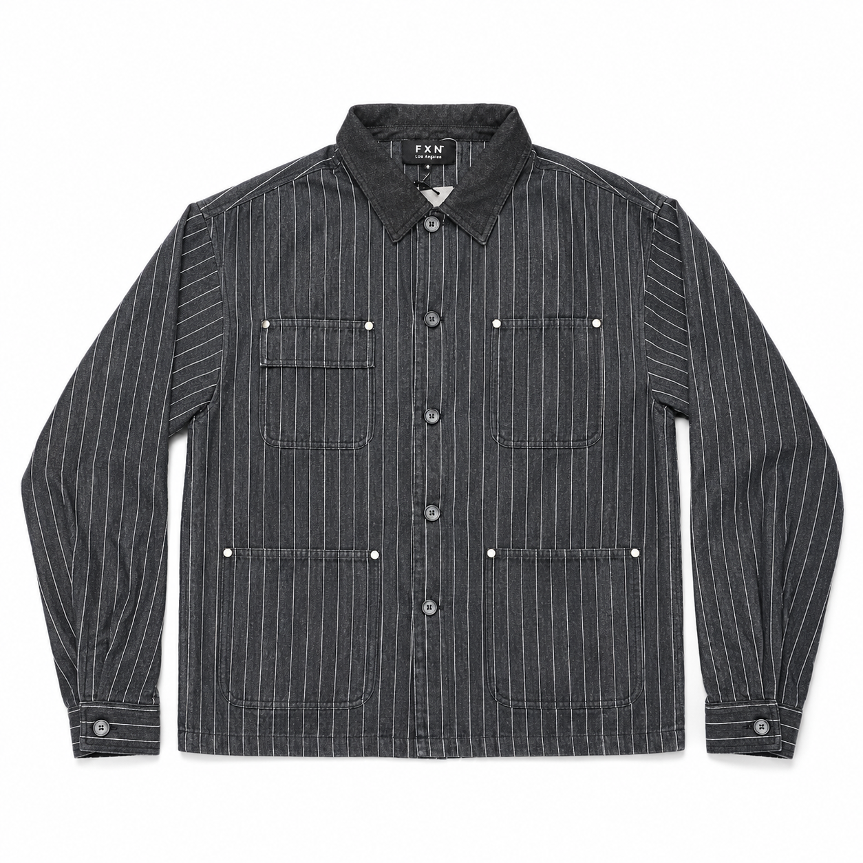 PINSTRIPE TWILL DENIM JACKET