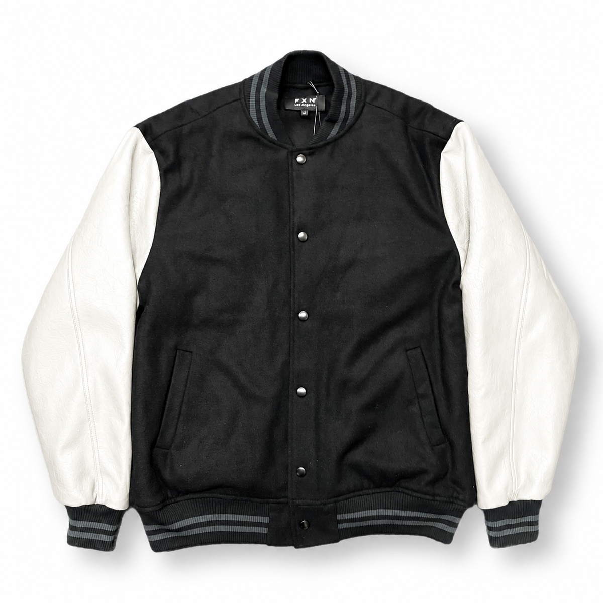 VARSITY JACKET FAUX LEATHER