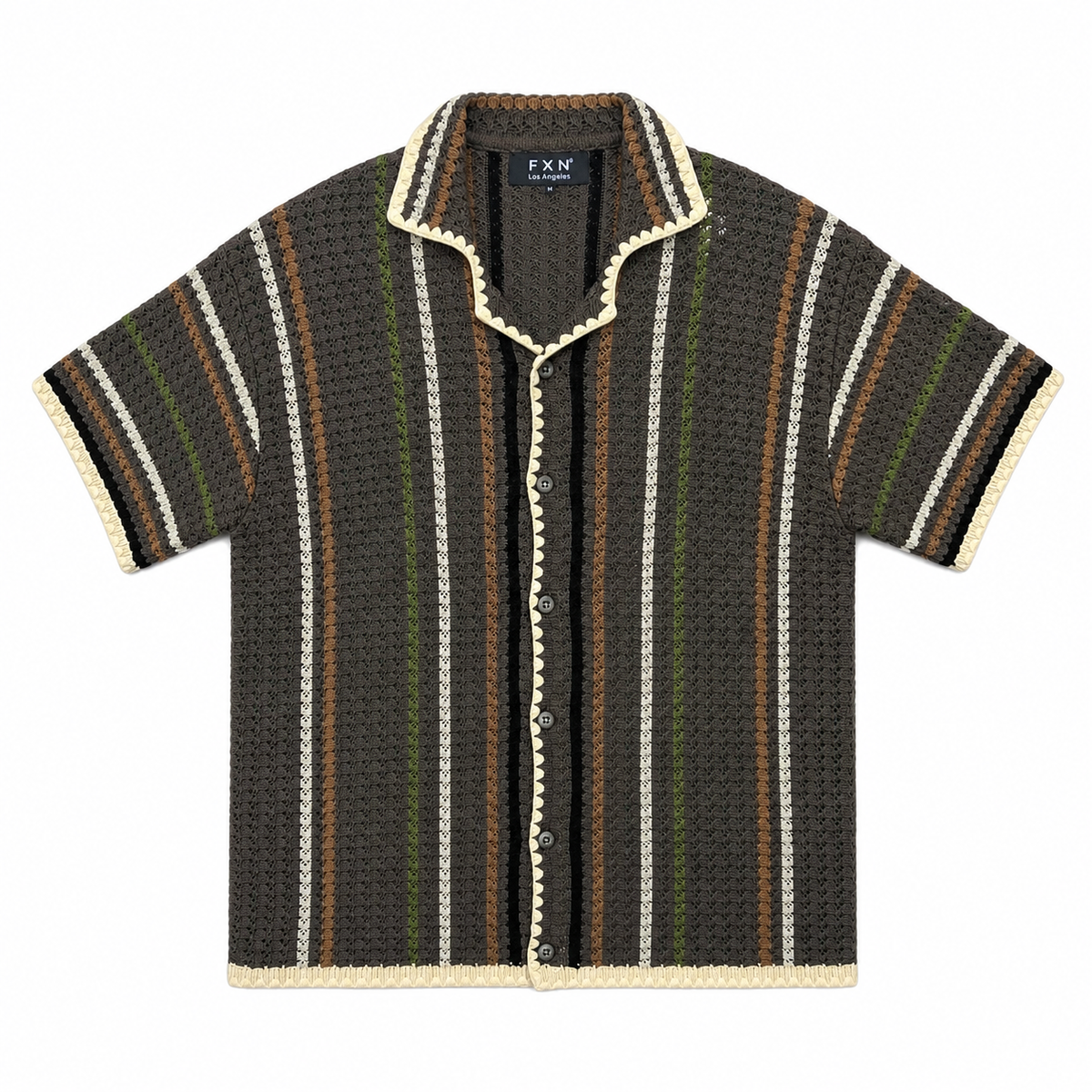 STRIPED CROCHET SHIRT