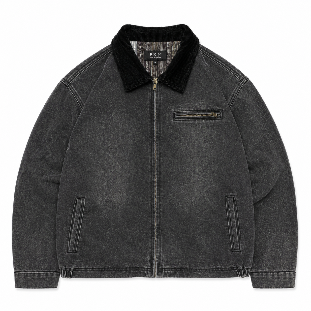 CORDUROY COLLAR DENIM JACKET WOOL LINING