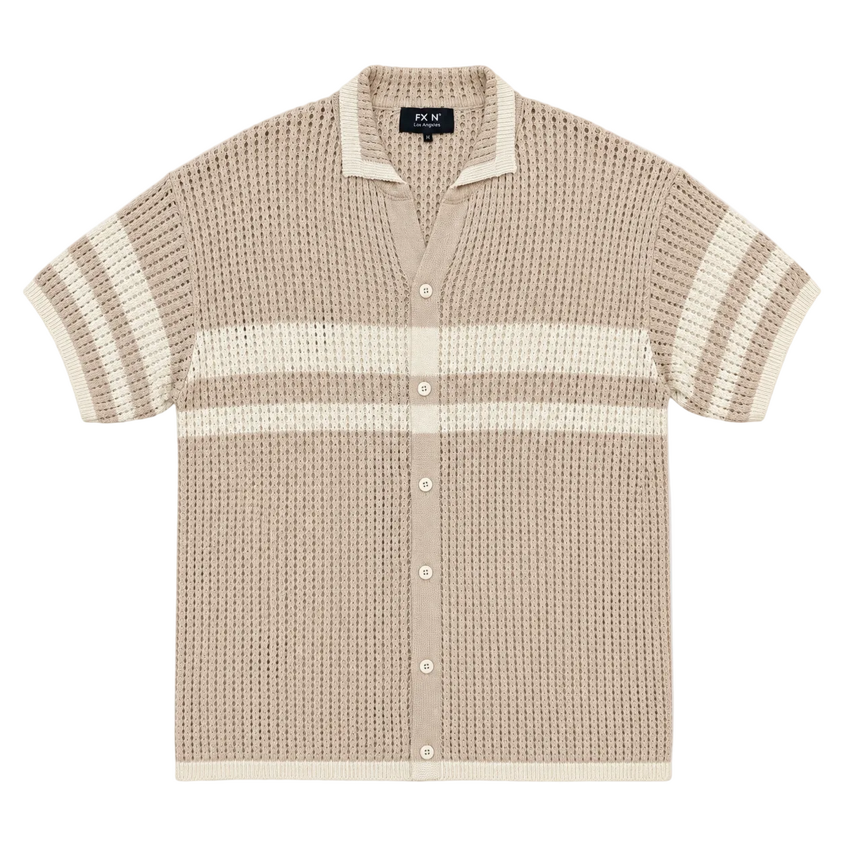 STRIPED CROCHET SHIRT